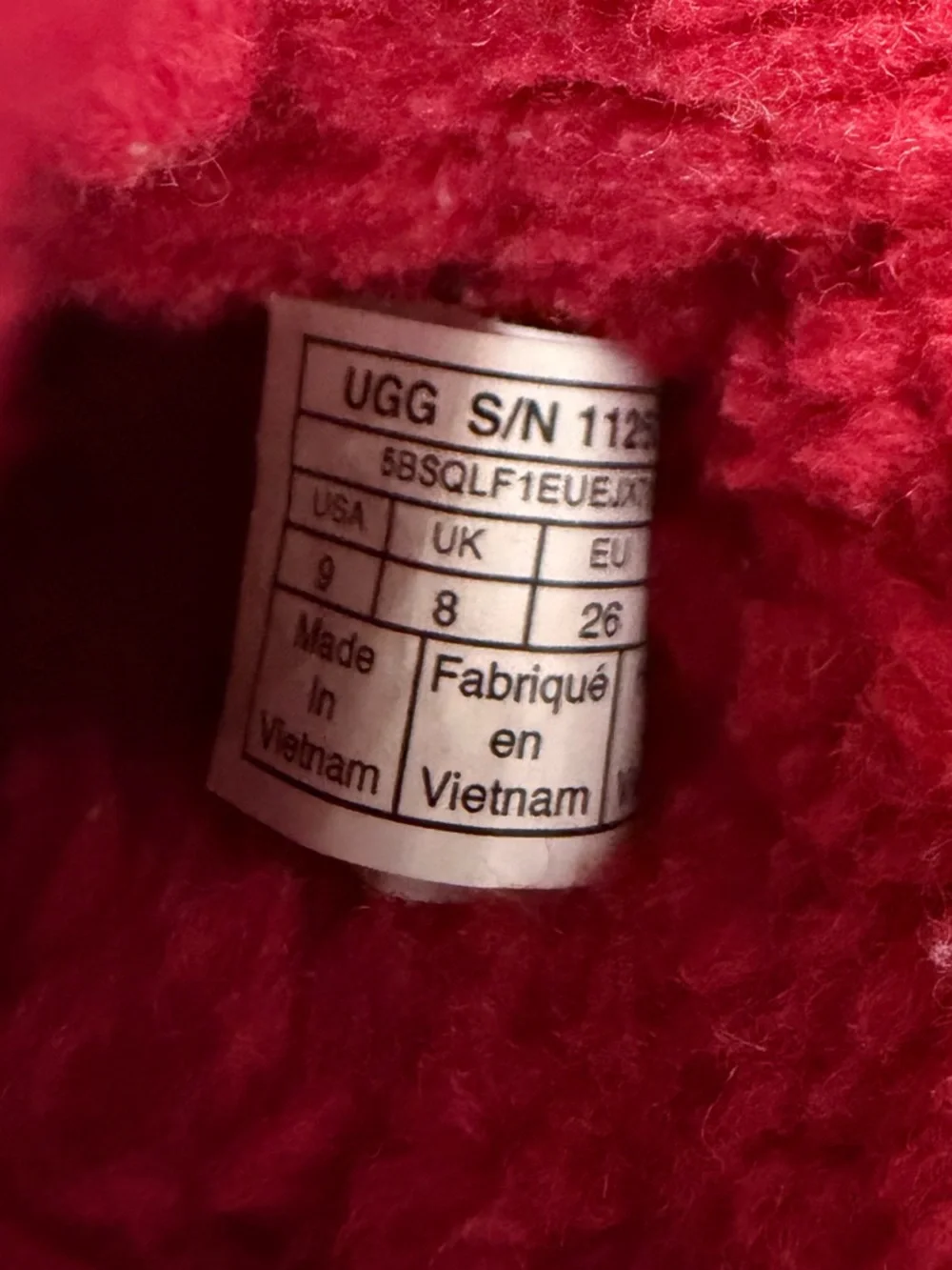 Uggs Kids Girls Red Sparkle Boots size Toddler 9 - Picture 6 of 6